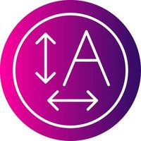 Text resizing Glyph Gradient vector