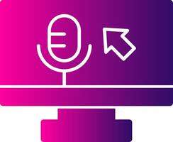 Voice commands Glyph Gradient vector
