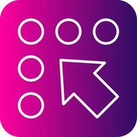 Braille support Glyph Gradient vector