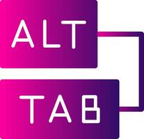Keyboard shortcuts Glyph Gradient vector