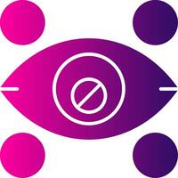 Color blindness Glyph Gradient vector