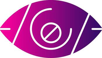 Visual impairment Glyph Gradient vector