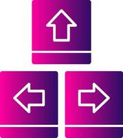 Keyboard navigation Glyph Gradient vector
