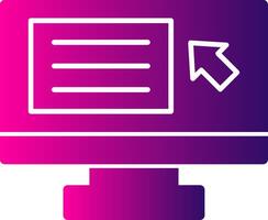 Screen reader Glyph Gradient vector