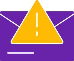 Warning Triangle Glyph Two Color vector