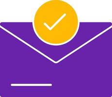 Checkmark Glyph Two Color vector