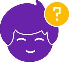 Question mark Glyph Two Color vector