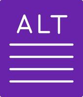 Alt text Glyph Two Color vector