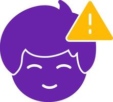 Error or warning symbol Glyph Two Color vector