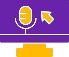 Voice commands Glyph Two Color vector