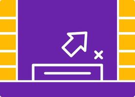 Closed captioning Glyph Two Color vector