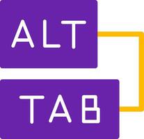 Keyboard shortcuts Glyph Two Color vector