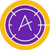 Dyslexia friendly Glyph Two Color vector