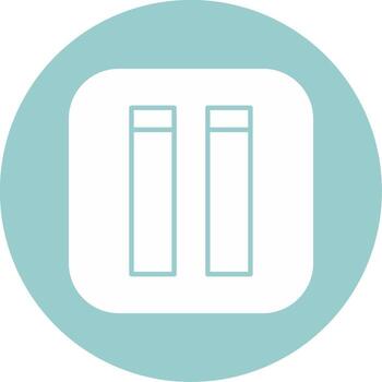 pausa glifo circulo vector