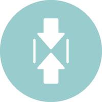 Scroll Up Glyph Circle vector