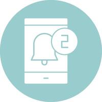 Push Notification Glyph Circle vector
