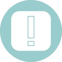 Exclamation Mark Glyph Circle vector