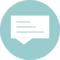 Speech Bubble Glyph Circle vector