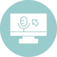 Voice commands Glyph Circle vector
