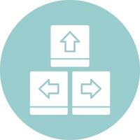 Keyboard navigation Glyph Circle vector