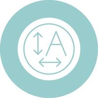 Text resizing Glyph Circle vector