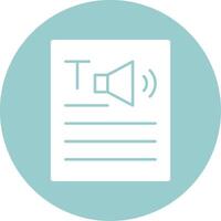 Text to speech Glyph Circle vector