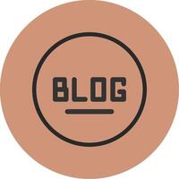 Blog Flat Multi Color vector