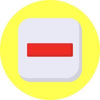 Stop Flat Multi Color vector