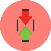 Scroll Up Flat Multi Color vector
