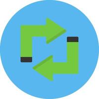 Refresh Flat Multi Color vector