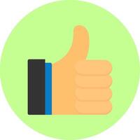 Thumbs Up Flat Multi Color vector