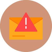 Warning Triangle Flat Multi Color vector