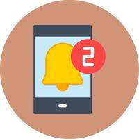 Push Notification Flat Multi Color vector