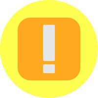Exclamation Mark Flat Multi Color vector
