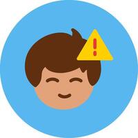 Error or warning symbol Flat Multi Color vector