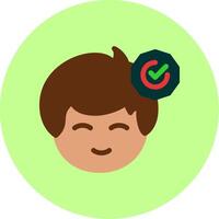Approval status indicator Flat Multi Color vector