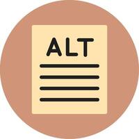 Alt text Flat Multi Color vector