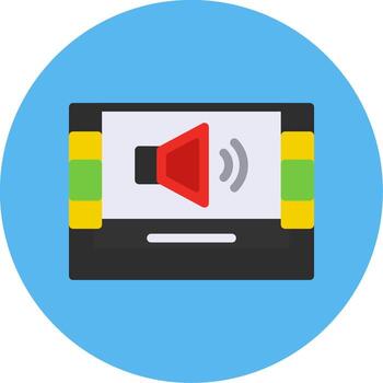 Audio description Flat Multi Color vector