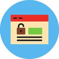 Login Flat Multi Color vector