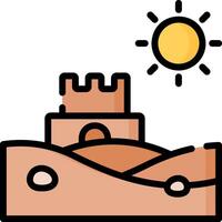 sand castle illustration design vector