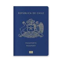 Chile Passport Cover with Gold Emblem and Text vector