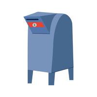 Big Mail box illustration in flat style. Doodle mail box isolated on white background for logo banner or other design uses. vector