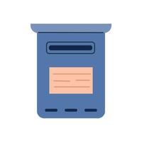 Small Mail box illustration in flat style. Doodle mail box isolated on white background for logo banner or other design uses. vector