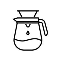 coffee filter icon in line style vector