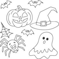 scary Halloween elements design with boo vector