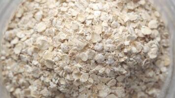 A bowl full of oats on a table video
