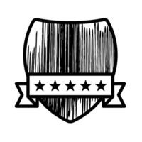 Simple black and white stamp design on a white background featuring a blank space for custom text or logo use. vector