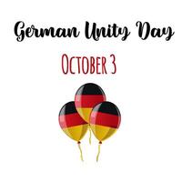 German Unity Day. Celebrated annually on October 3 in Germany. Happy national holiday of unity, freedom and reunification. Deutsch flag. illustration. vector