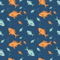 Fish pattern. Seamless pattern with fish vector