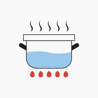 Boiling watter illustration vector